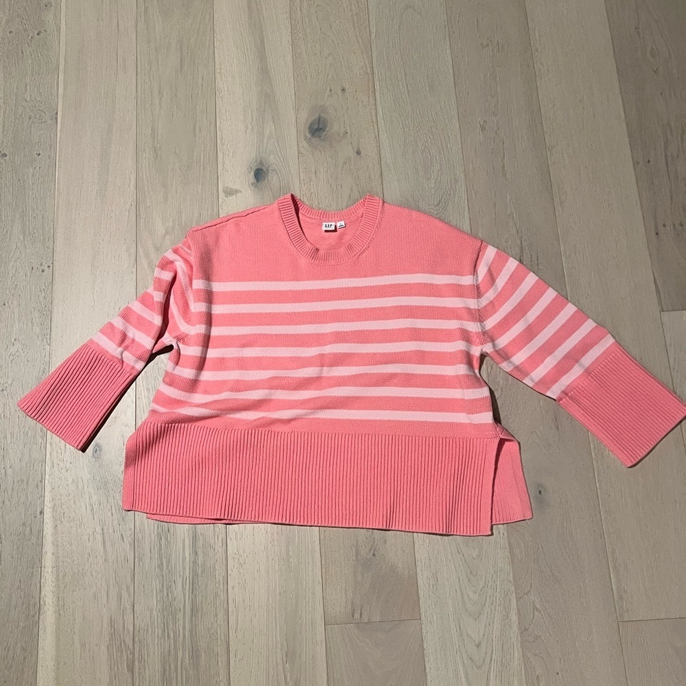 GAP Pink Striped Women's Sweater - Picture 4 of 6